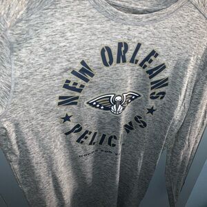 New Orleans Pelicans Long Sleeve Fanatics Charcoal Heather Long Sleeve Top